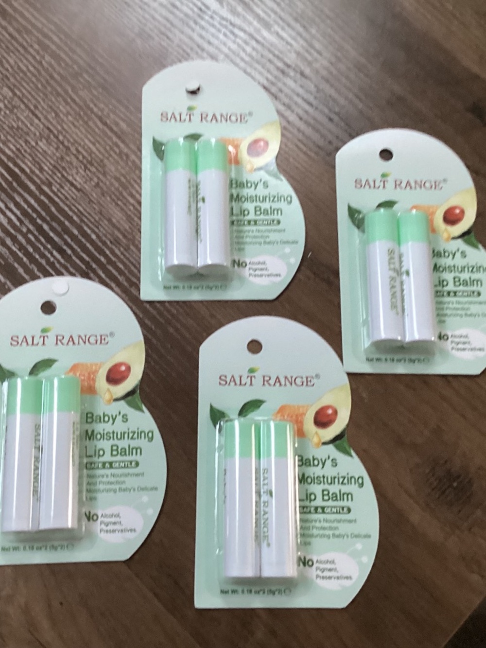 Salt Range Baby Moisturizing Lip Balm Bundle 4 packs (8 total) NEW